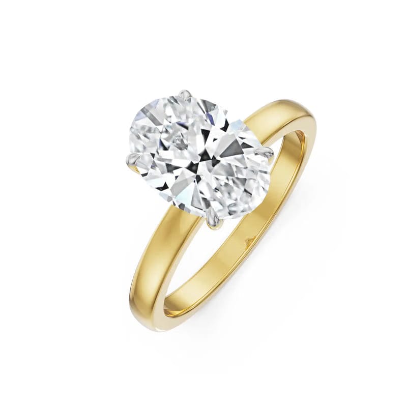 1.5 CT Oval Lab Grown Diamond Ring