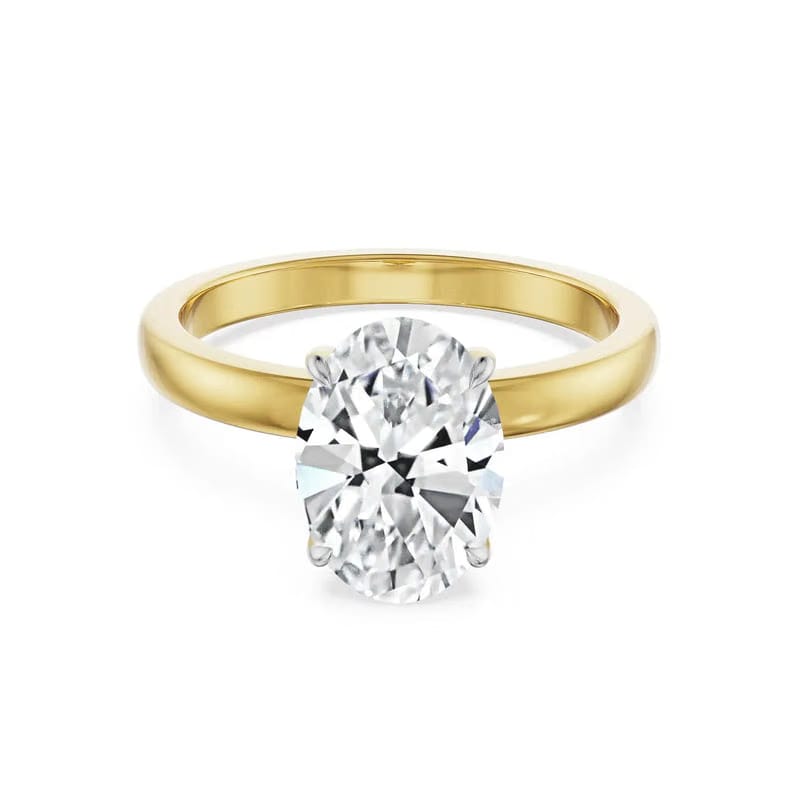 1.5 CT Oval Lab Grown Diamond Ring 9KT