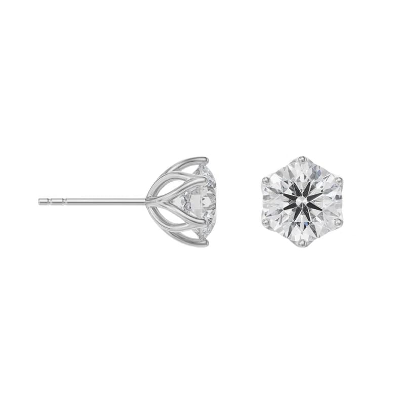 1.5 CT Petal Lab Grown Diamond Solitaire Studs