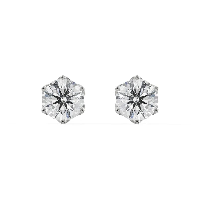 1.5 CT Petal Lab Grown Diamond Solitaire Studs