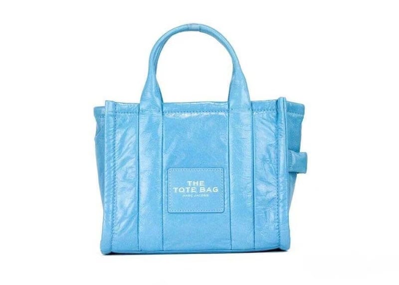 Marc Jacobs The Shiny Crinkle Mini Tote Air Blue