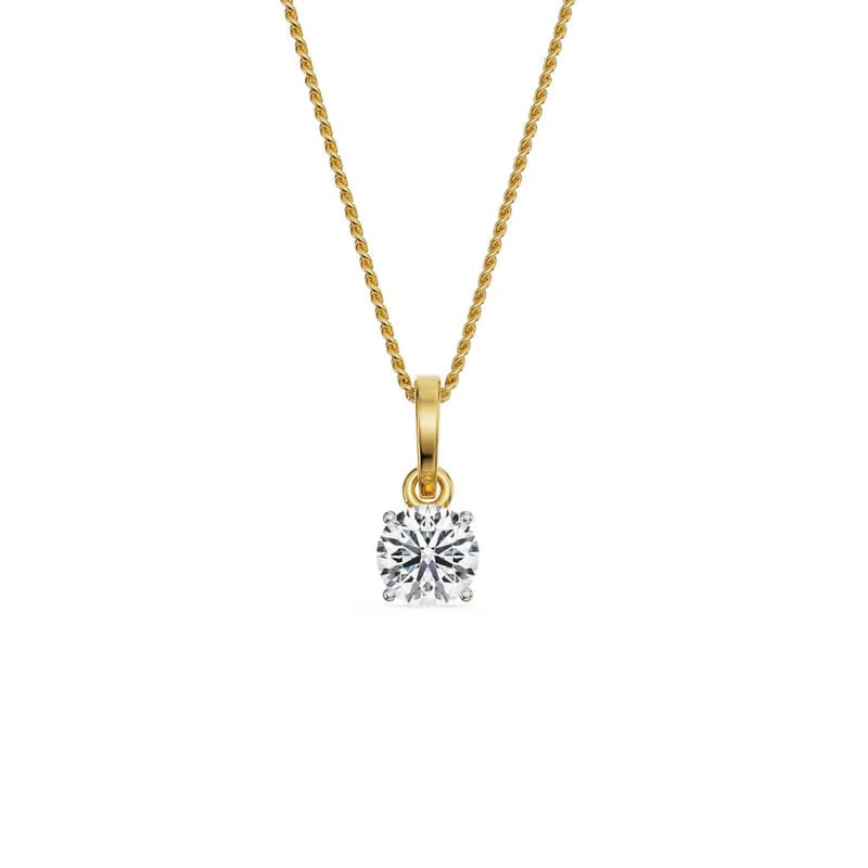 1.5 CT Round Lab Grown Diamond Pendant