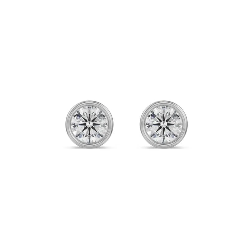 1.5 CT Solid Round Lab Diamond Studs 9KT