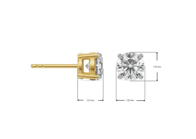 1.5 CT Stunning Lab Grown Diamond Studs 9KT