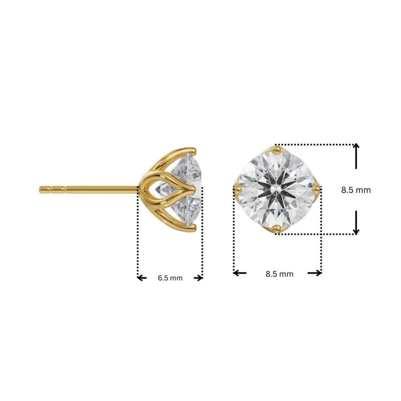 1.5 CT Timeless Lab Grown Diamond Solitaire Studs