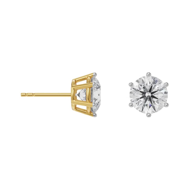 1.5 CT Versatile Lab Grown Diamond Solitaire Studs 9KT