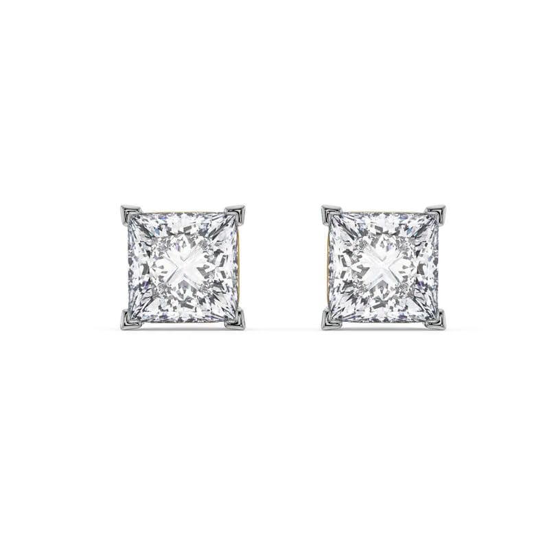 2 CT Classic Square Lab Diamond Studs 9KT
