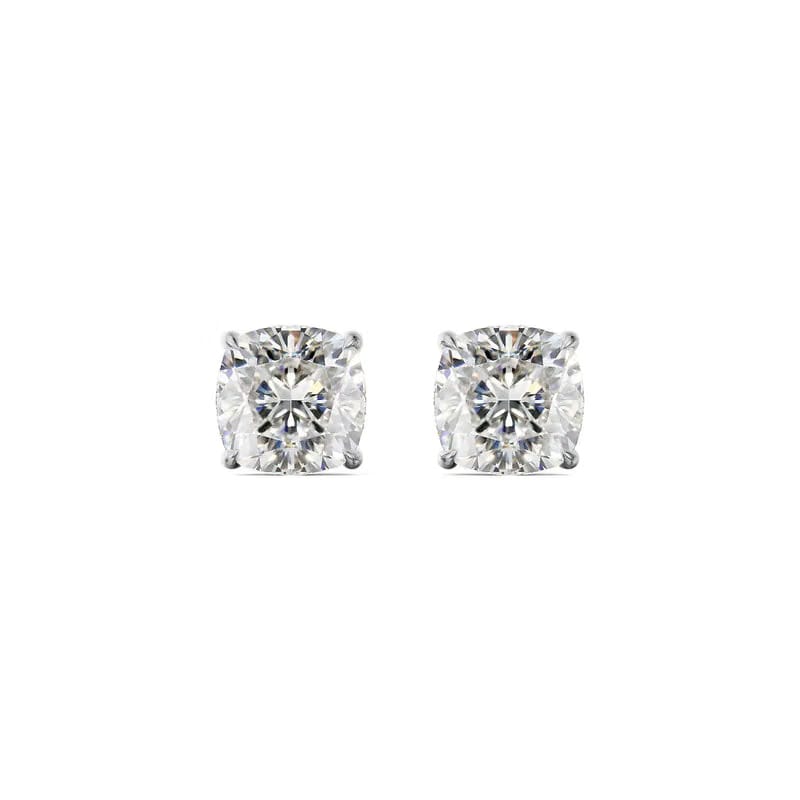 2 CT Cushion Diamond Studs