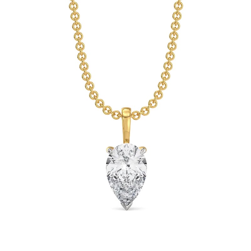 2 CT Dew Drop Lab Grown Diamond Solitaire Pendant 9KT