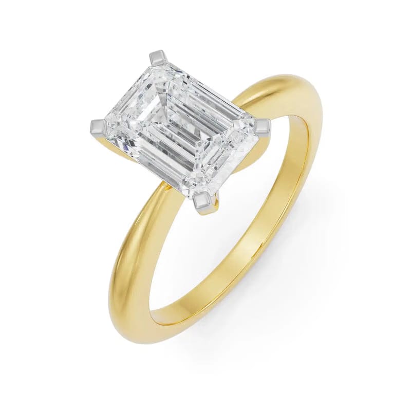 2 CT Emerald Cut Engagement Ring