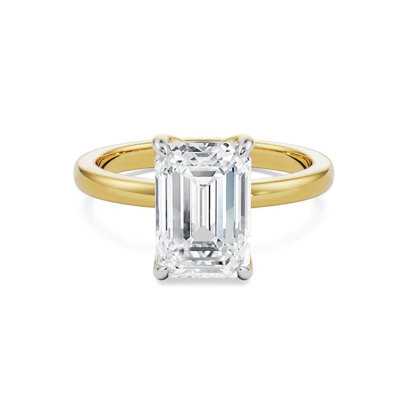 2 CT Emerald Lab Grown Diamond Solitaire Ring