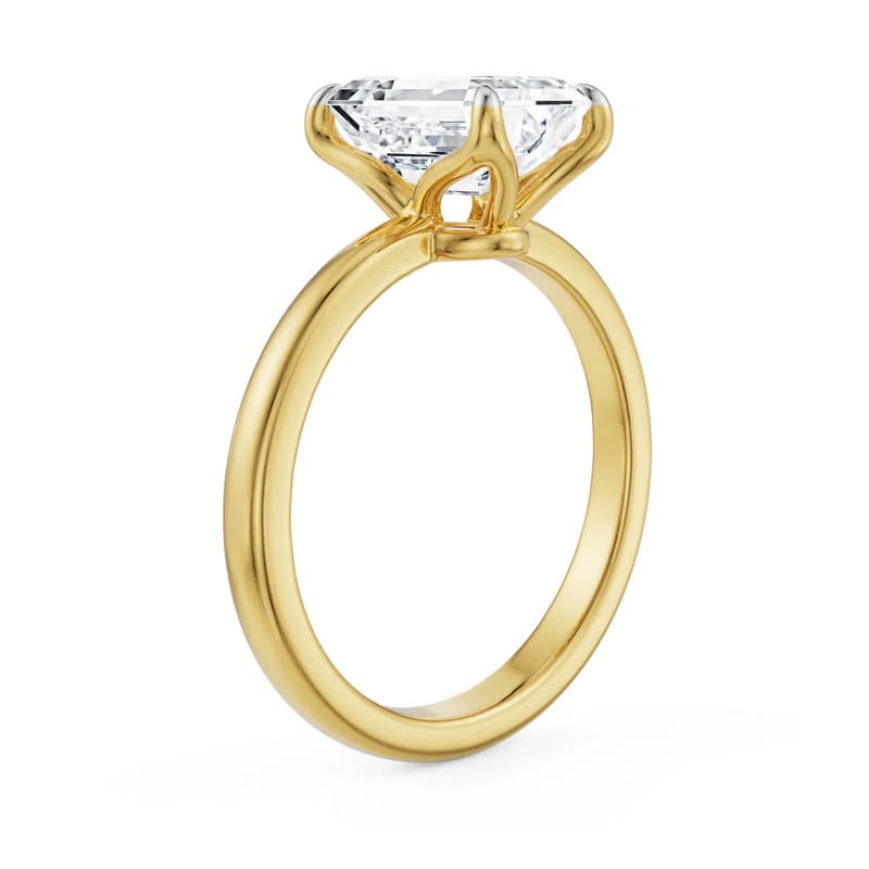 2 CT Emerald Lab Grown Diamond Solitaire Ring