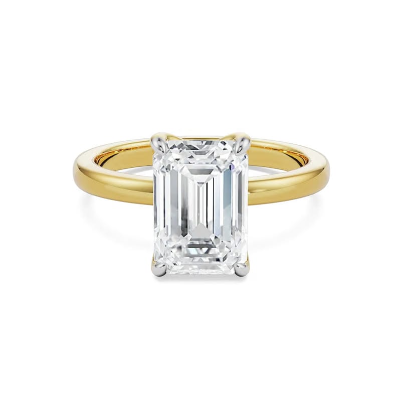 2 CT Emerald Lab Grown Diamond Solitaire Ring 9KT