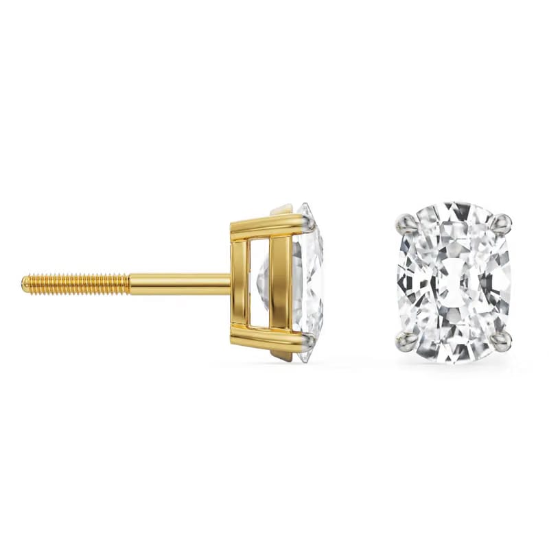 2 CT Enchanting Cushion Lab Grown Diamond Studs