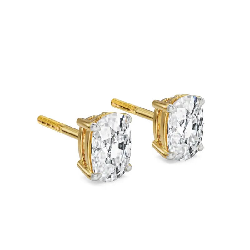 2 CT Enchanting Cushion Lab Grown Diamond Studs