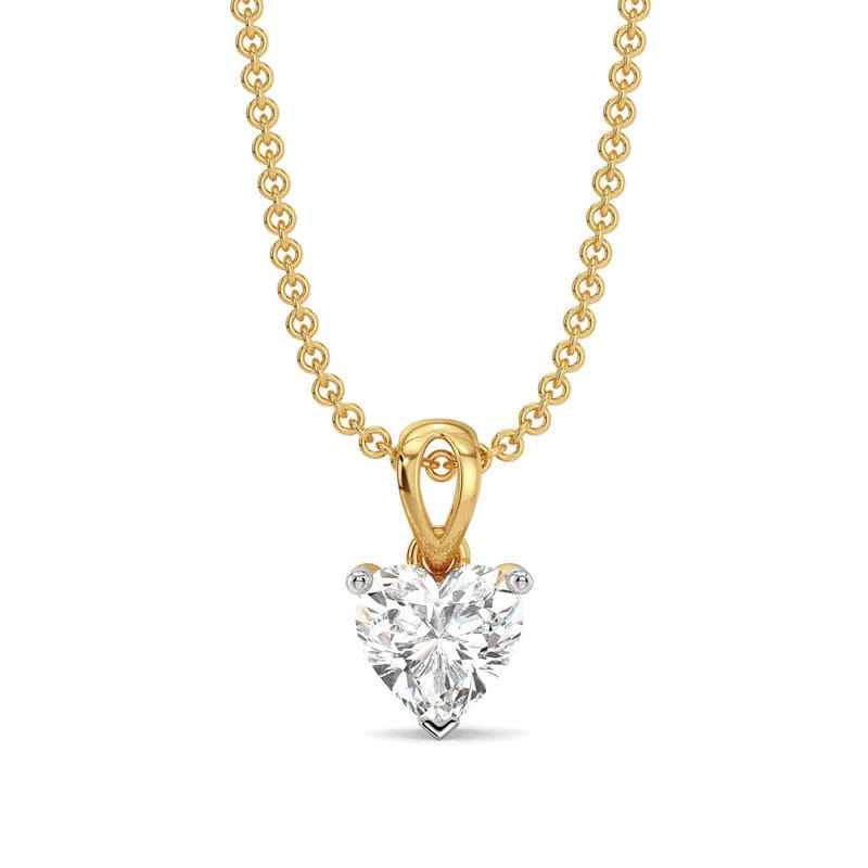 2 CT Heart Lab Grown Diamond Solitaire Pendant 9KT