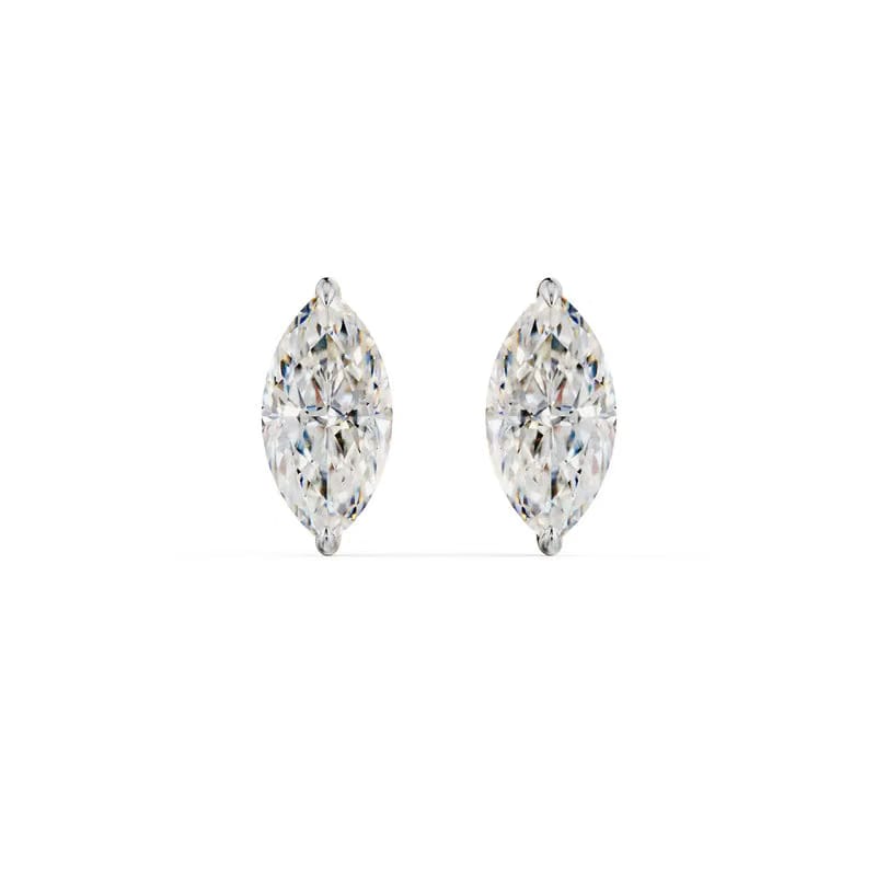 2 CT Marquise Lab Grown Diamond Studs 9KT
