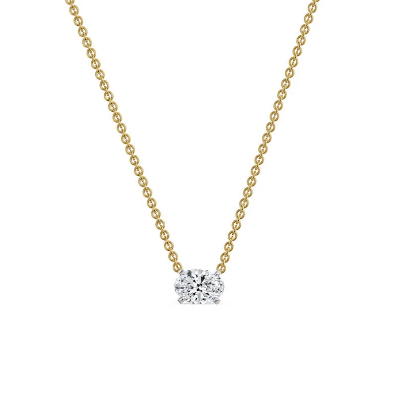 2 CT Oval Lab Grown Diamond Necklace