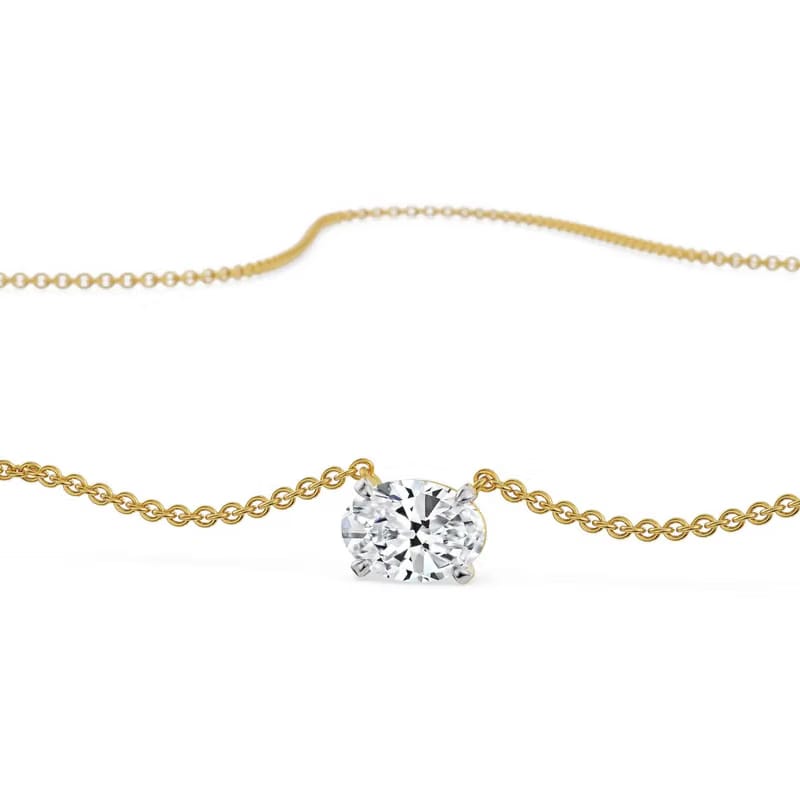 2 CT Oval Lab Grown Diamond Necklace