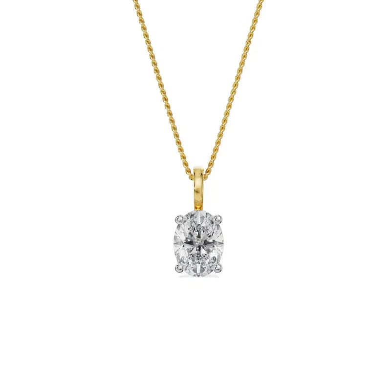 2 CT Oval Lab Grown Diamond Pendant