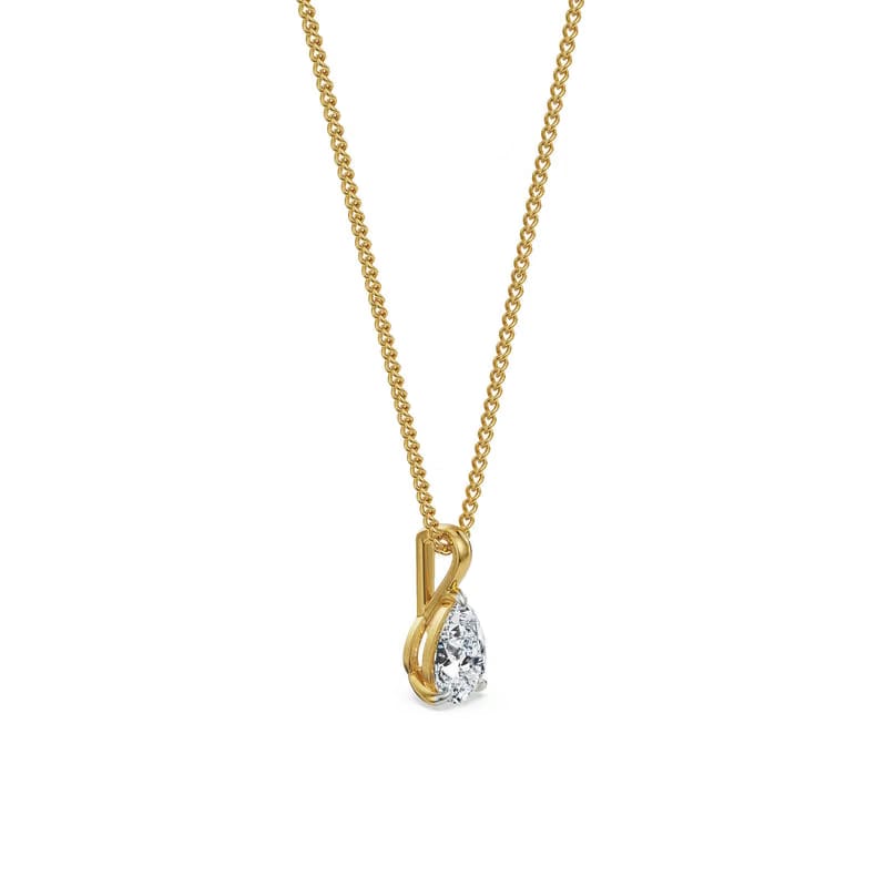 2 CT Pear Lab Grown Diamond Pendant
