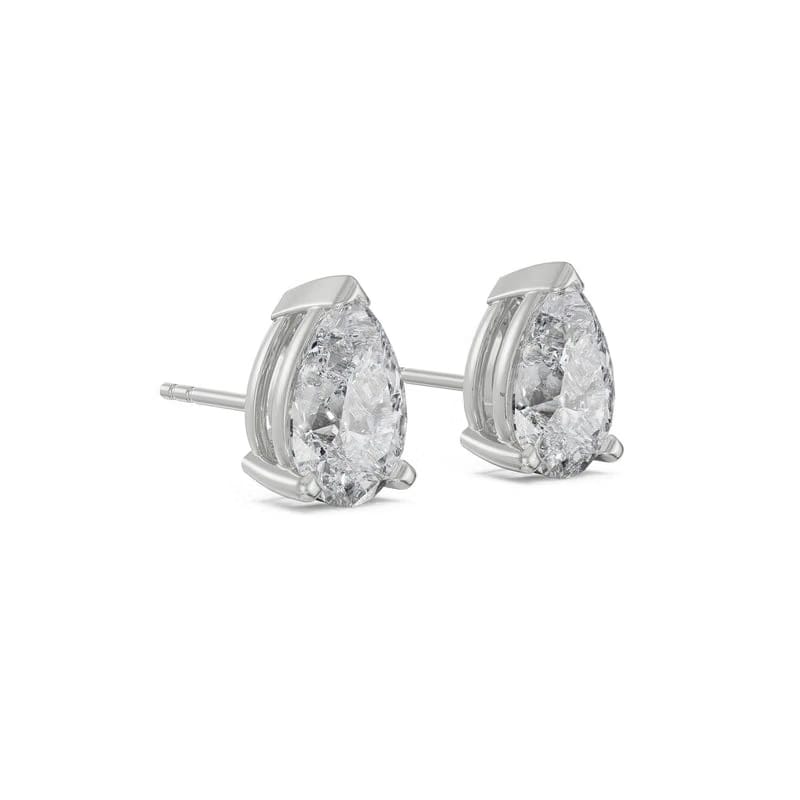 2 CT Pear Solitaire Lab Grown Diamond Studs
