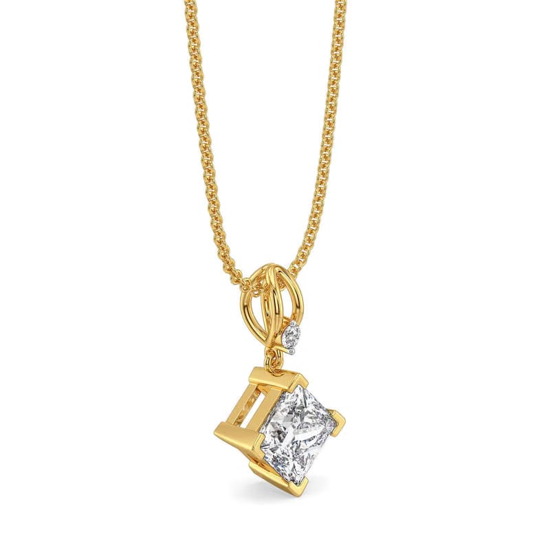 2 CT Pretty Princess Solitaire Lab Diamond Pendant