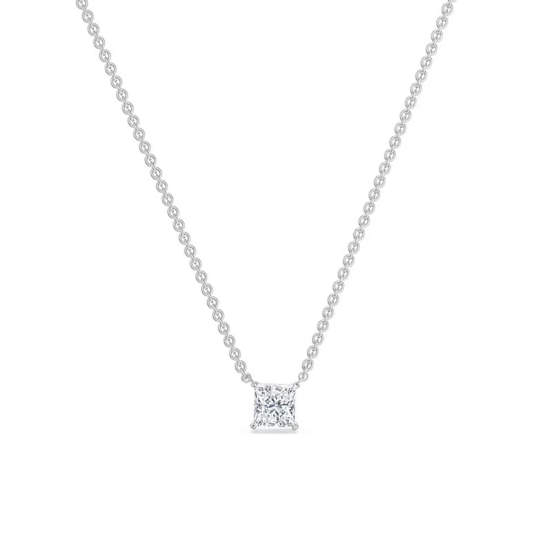 2 CT Princess Lab Grown Diamond Necklace