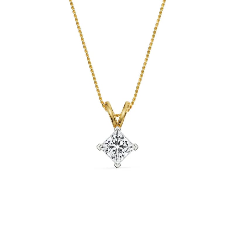 2 CT Princess Lab Grown Diamond Pendant