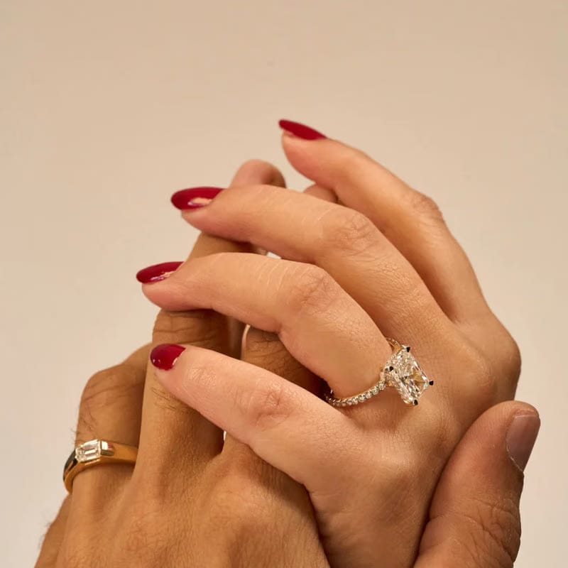 2 CT Radiant Engagement Ring