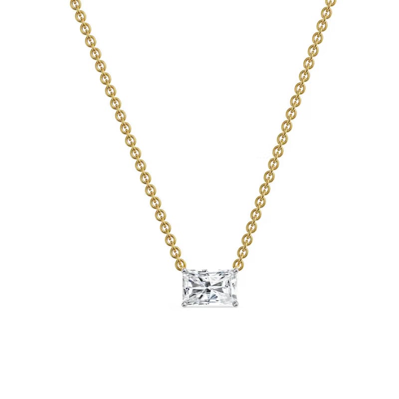 2 CT Radiant Lab Grown Diamond Necklace