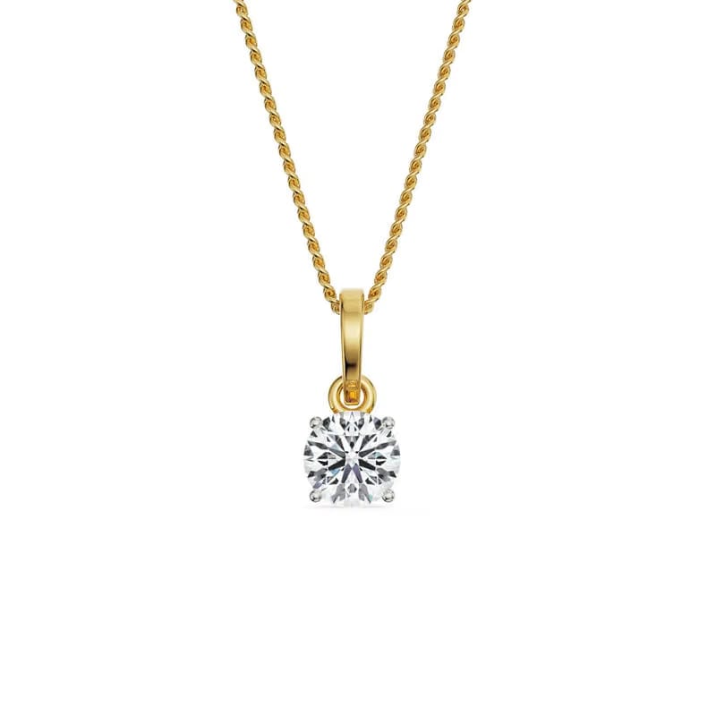 2 CT Round Lab Grown Diamond Pendant 9KT