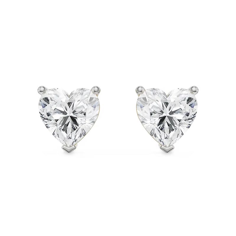 2 CT Sweetheart Lab Grown Diamond Studs