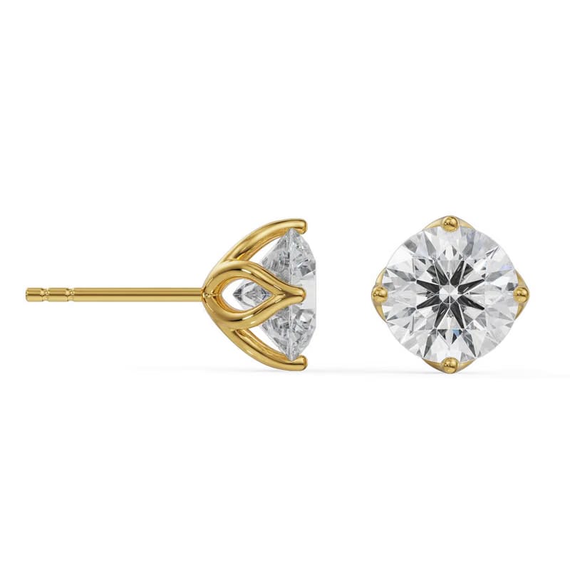 2 CT Timeless Lab Grown Diamond Solitaire Studs