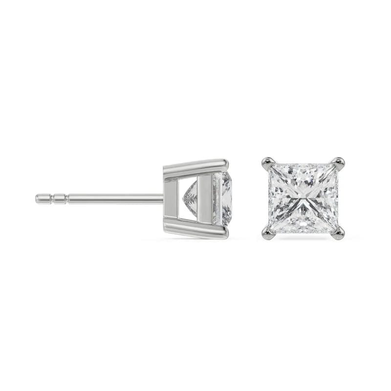2 CT Timeless Princess Lab Grown Diamond Solitaire Studs 9KT