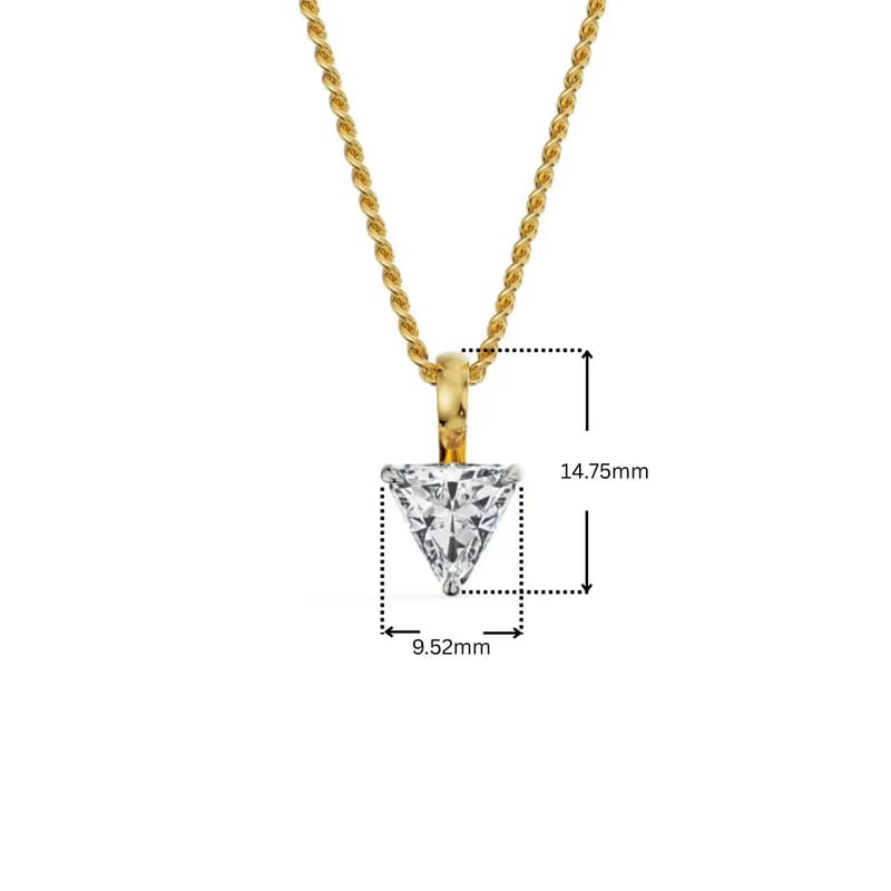 2 CT Trillion Lab Grown Diamond Pendant