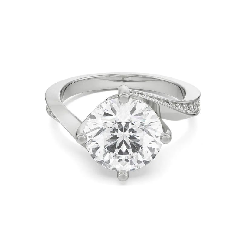 2 CT Twirl Solitaire Diamond Ring 9KT