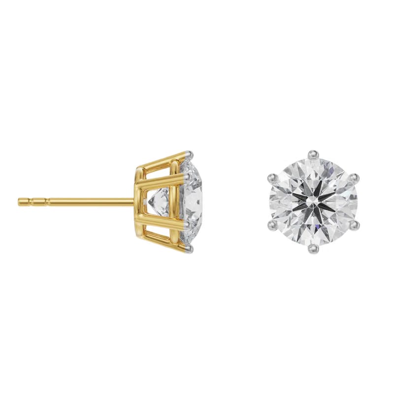 2 CT Versatile Lab Grown Diamond Solitaire Studs_in-stock