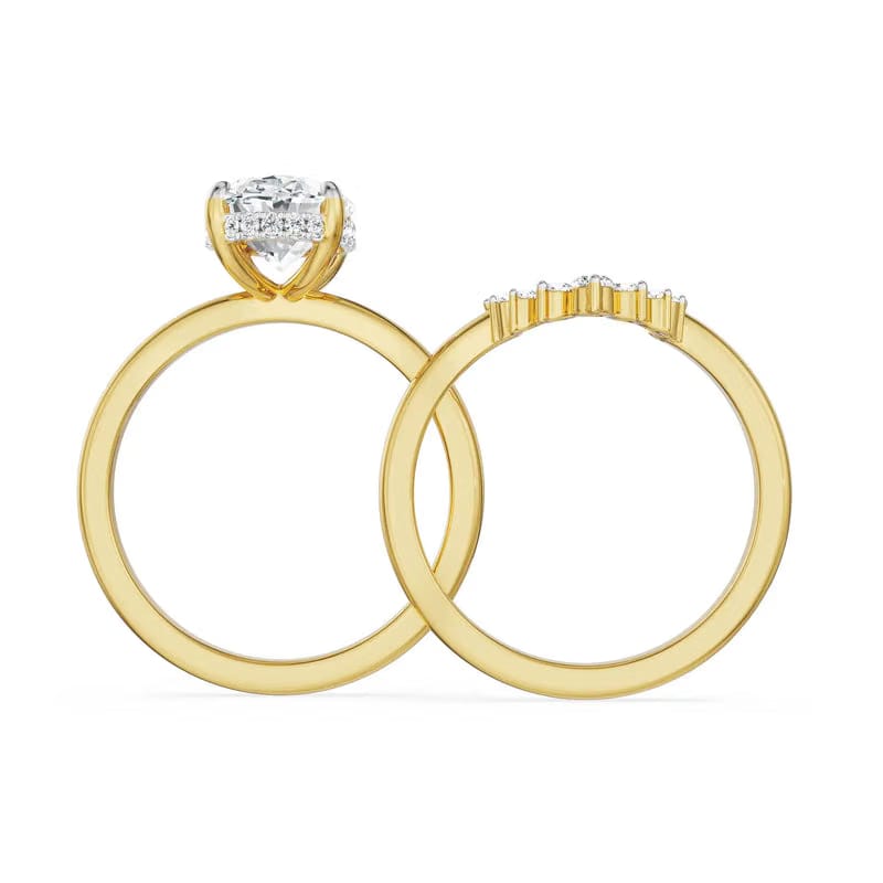 2 CT Vintage Oval Lab Diamond Ring