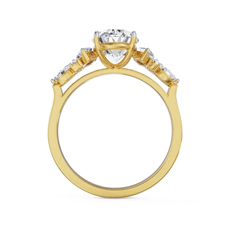 2.5 CT Sunflare Oval Lab Grown Diamond Ring