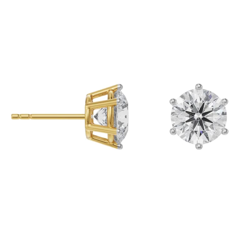3 CT Versatile Lab Grown Diamond Solitaire Studs