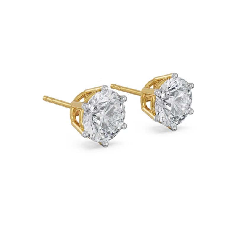3 CT Versatile Lab Grown Diamond Solitaire Studs