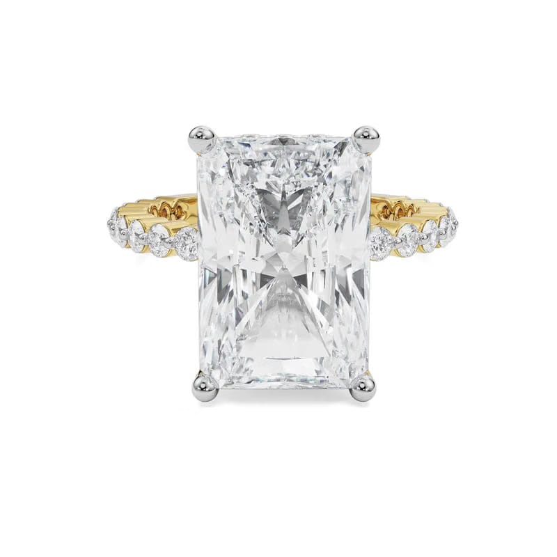 3.5 CT Radiant Cut Diamond Ring 9KT