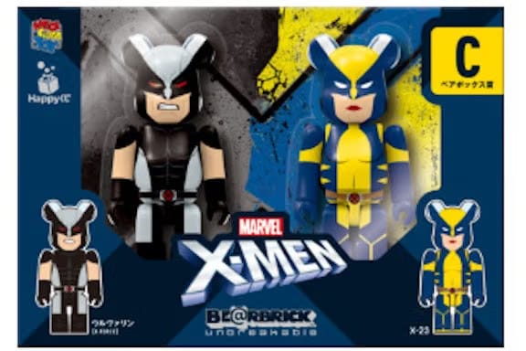 Bearbrick x Marvel X-Men Happy Lottery Wolverine & X-23 Wolverine (X-Force) 2 Pack 100%