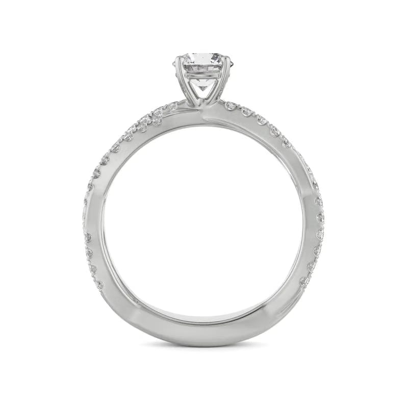 Alia Twisted Band Lab Grown Diamond Solitaire Ring