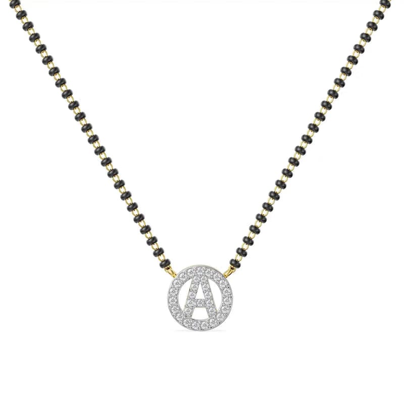 Alphabet Diamond Mangalsutra 9KT