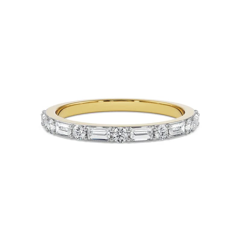 Alternating Round Diamond Band