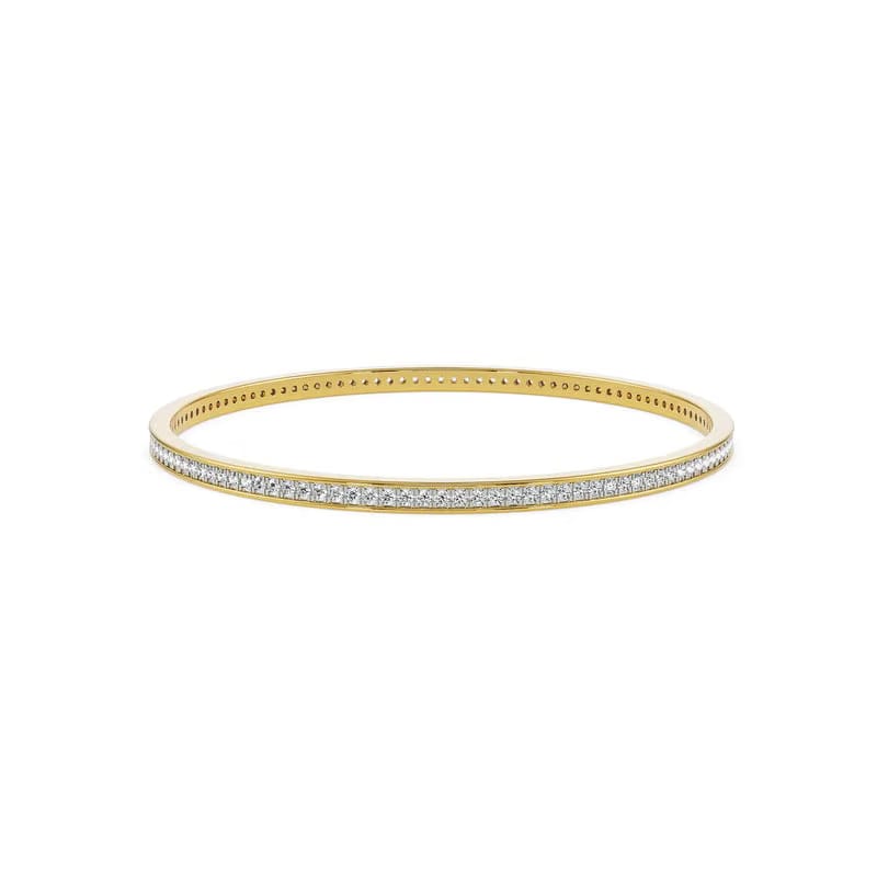 Amber Lab Grown Diamond Bangle 9KT