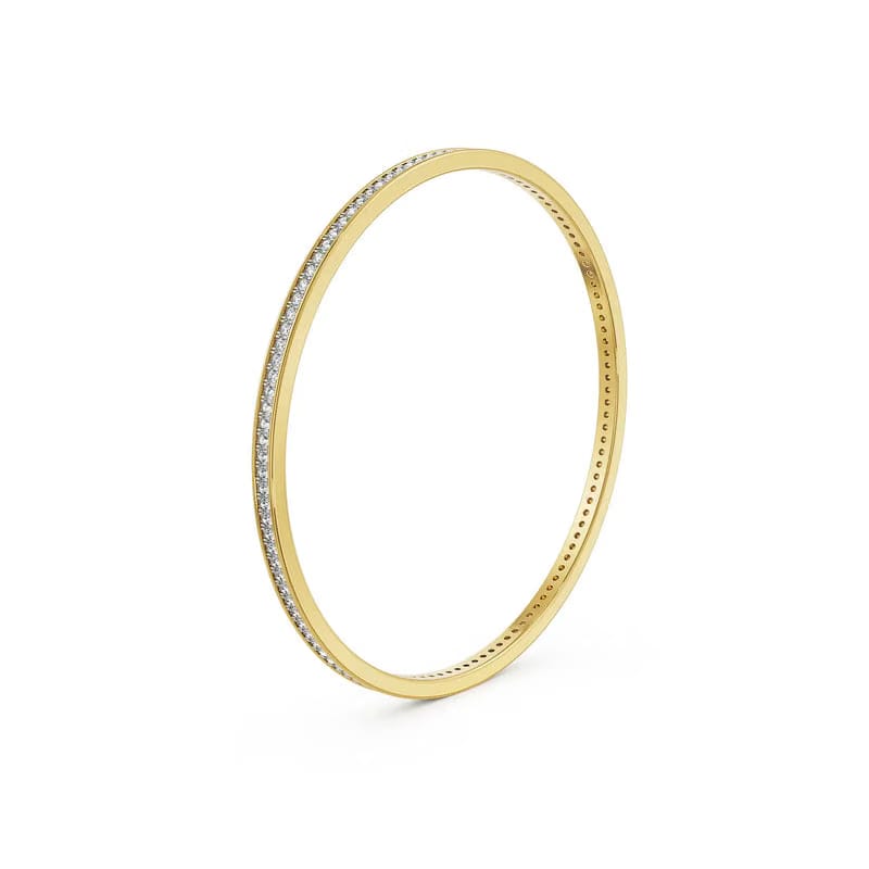 Amber Lab Grown Diamond Bangle 9KT