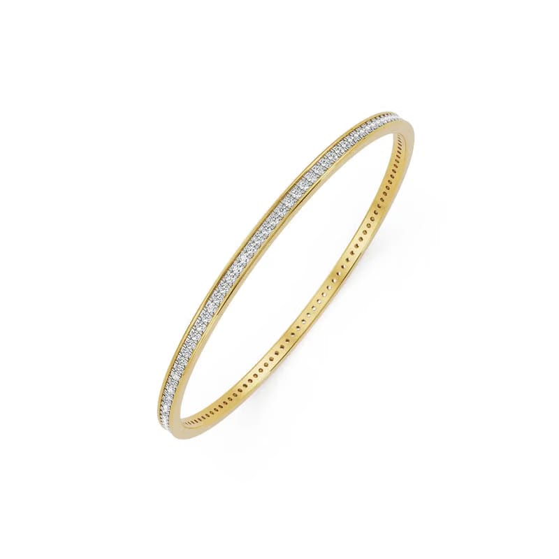 Amber Lab Grown Diamond Bangle 9KT